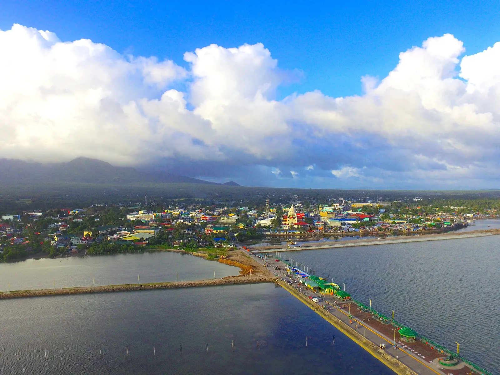 Sorsogon city and bay from above
