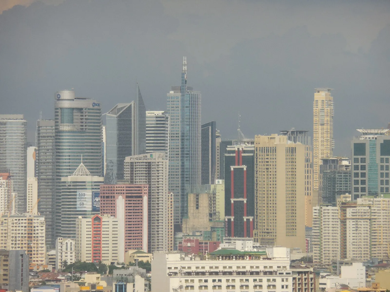 Makati skyline along Ayala Avenue