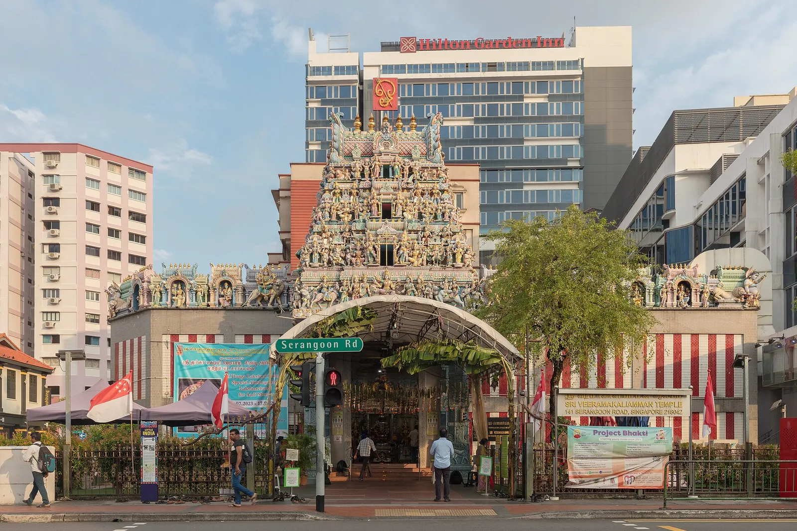 Fasada Sri Veeramakaliamman Temple na Serangoon Road