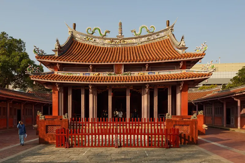 Konfuciův chrám Tainan za denního světla