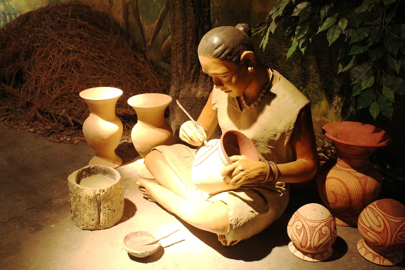 Diorama di pittura su ceramica al Museo Nazionale di Ban Chiang