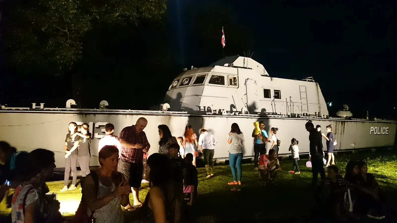 The police patrol boat T.813 stranded inland as a tsunami memorial at Bang Niang